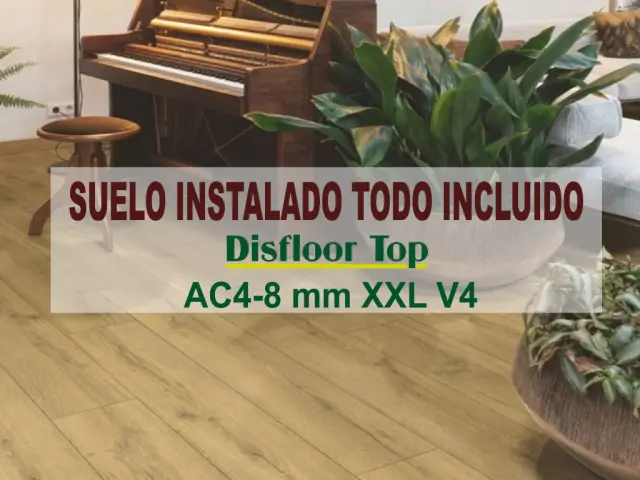 Imagen TARIMA FLOTANTE TOP AC4/8MM XXL V4 TODO INCLUIDO